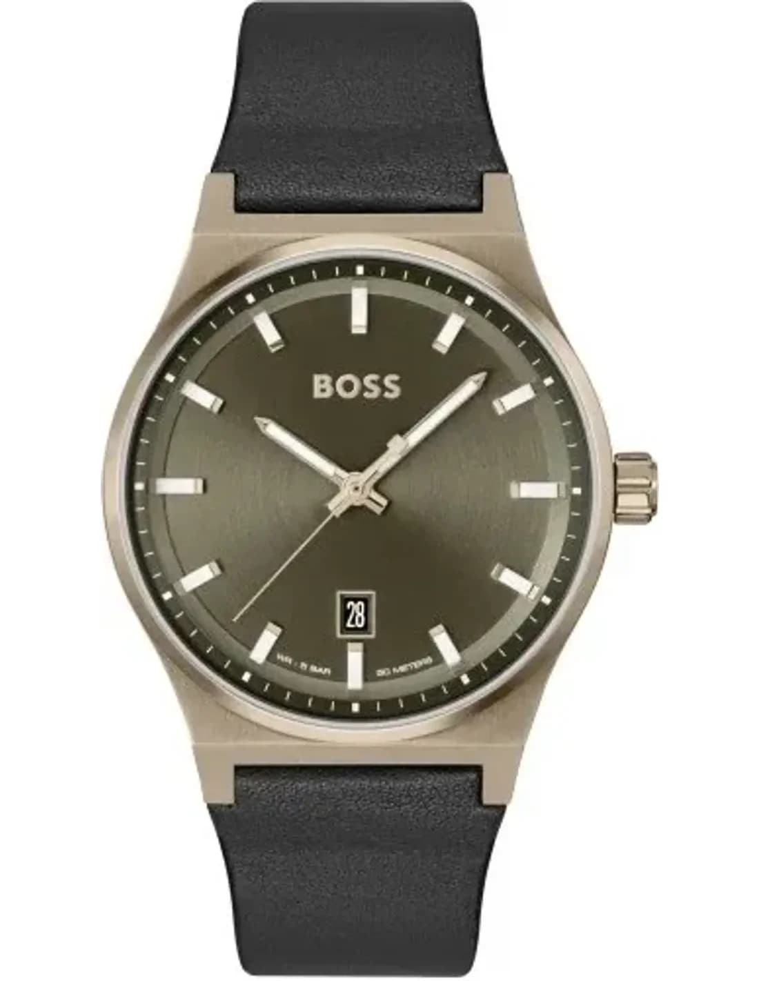 Montre Hugo Boss 1514080 Candor en Acier Bronze et Cuir Noir