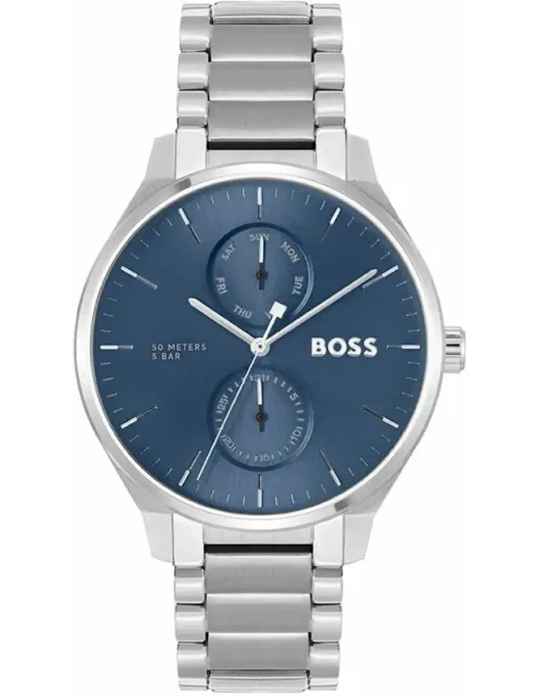 Montre Hugo Boss 1514106 en Acier Argenté avec Cadran Bleu Texturé