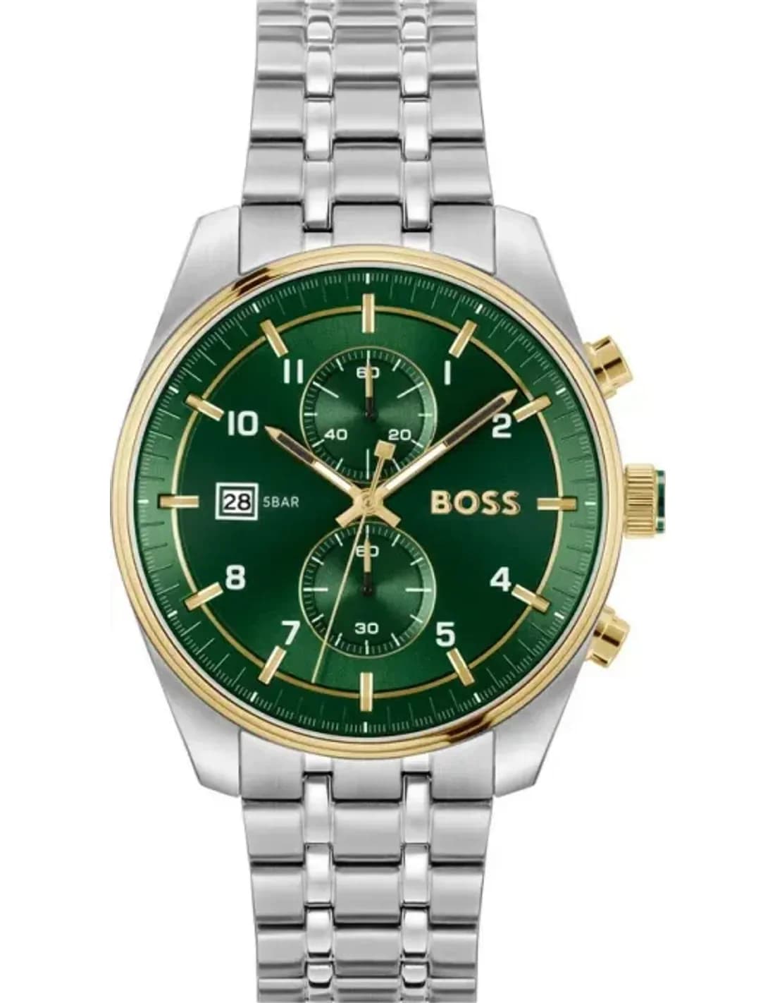 Montre Homme Hugo Boss 1514195 en Acier Inoxydable et Cadran Vert