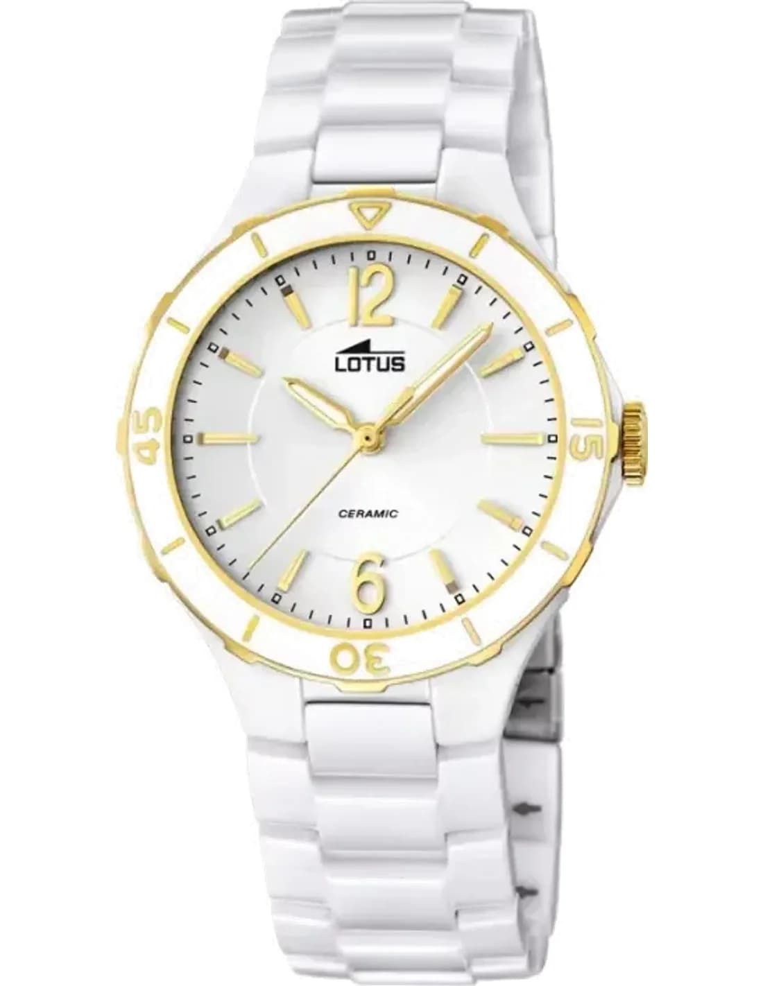 Montre Femme Lotus Ceramic L15931/2 Blanc
