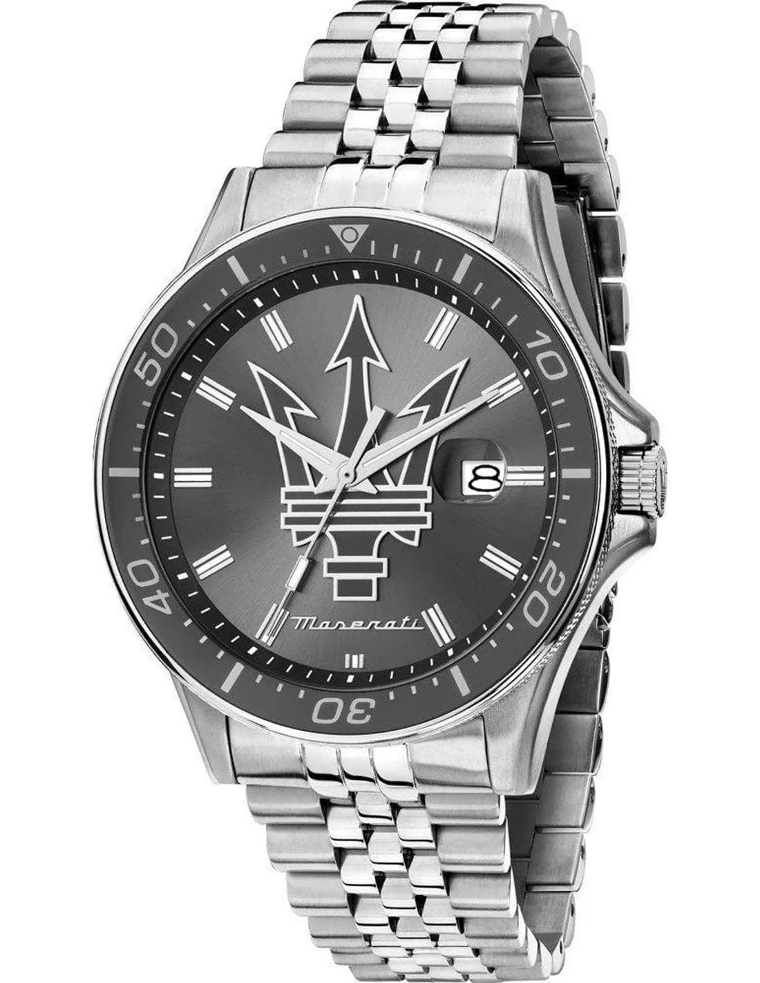 Montre Homme Maserati Sfida R8853140010 argentée bracelet maillons acier
