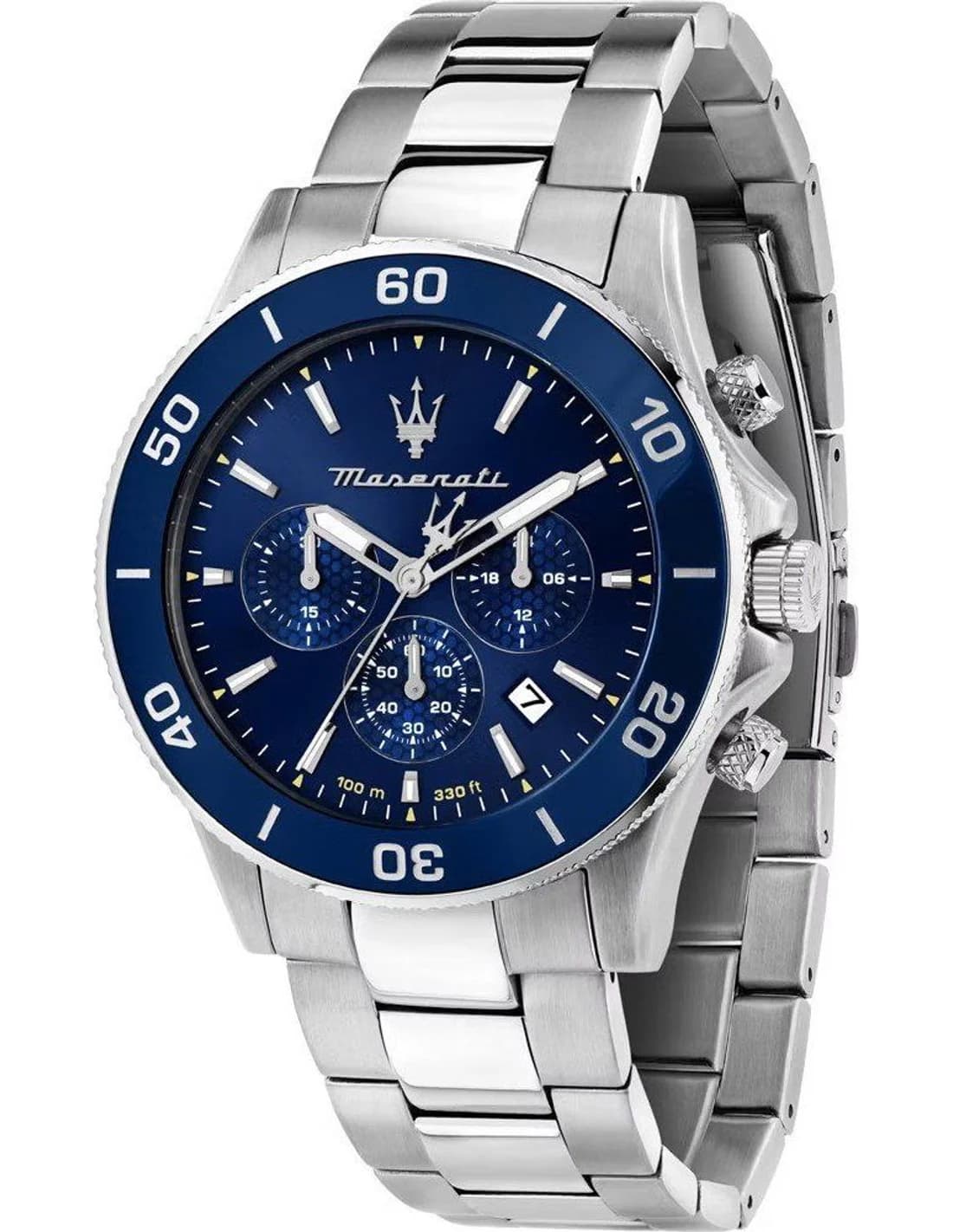Montre Homme Maserati Competizione R8873600002 argentée bracelet maillons acier