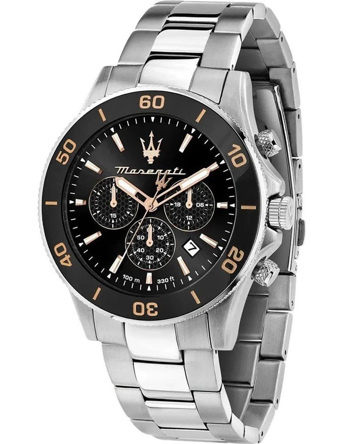 Montre Homme Maserati Competizione R8873600003 argentée bracelet maillons acier