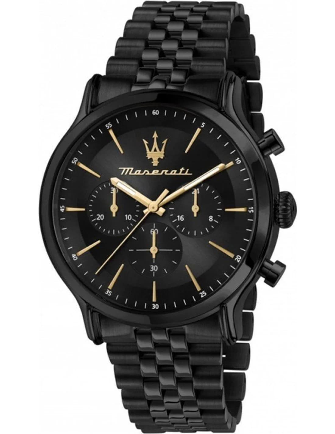 Montre Homme Maserati Epoca R8873618020 noire bracelet maillons acier