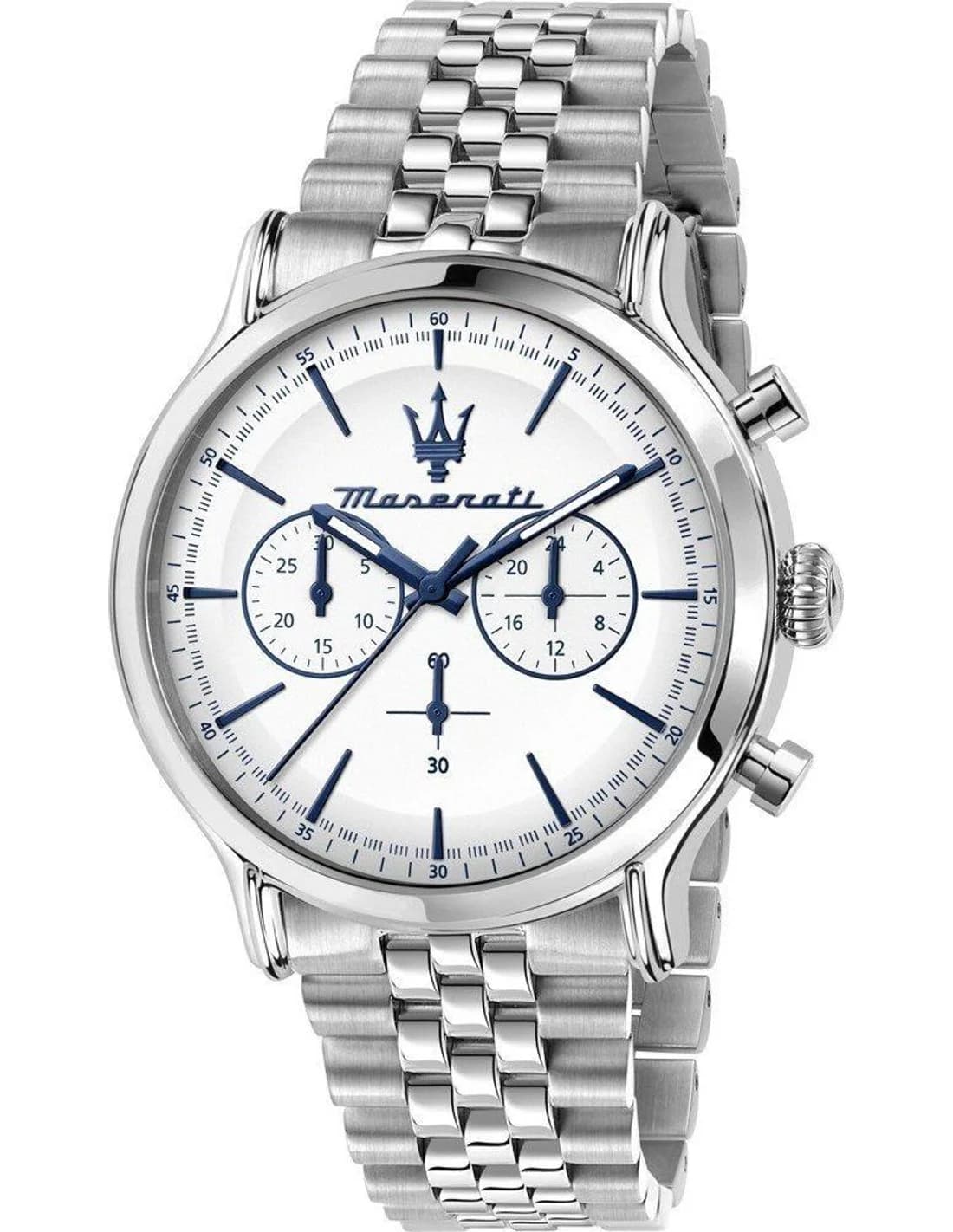 Montre Homme Maserati Epoca R8873618034 argentée bracelet maillons acier