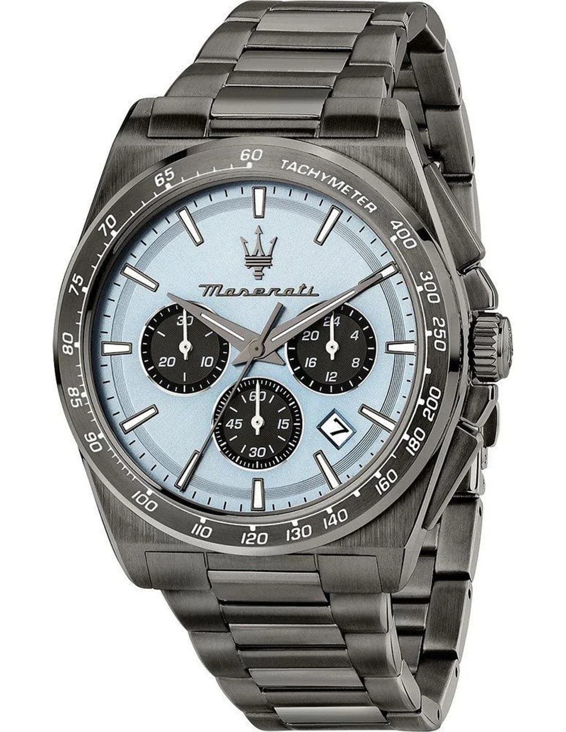 Montre Homme Maserati Velocità R8873652004 grise bracelet maillons acier