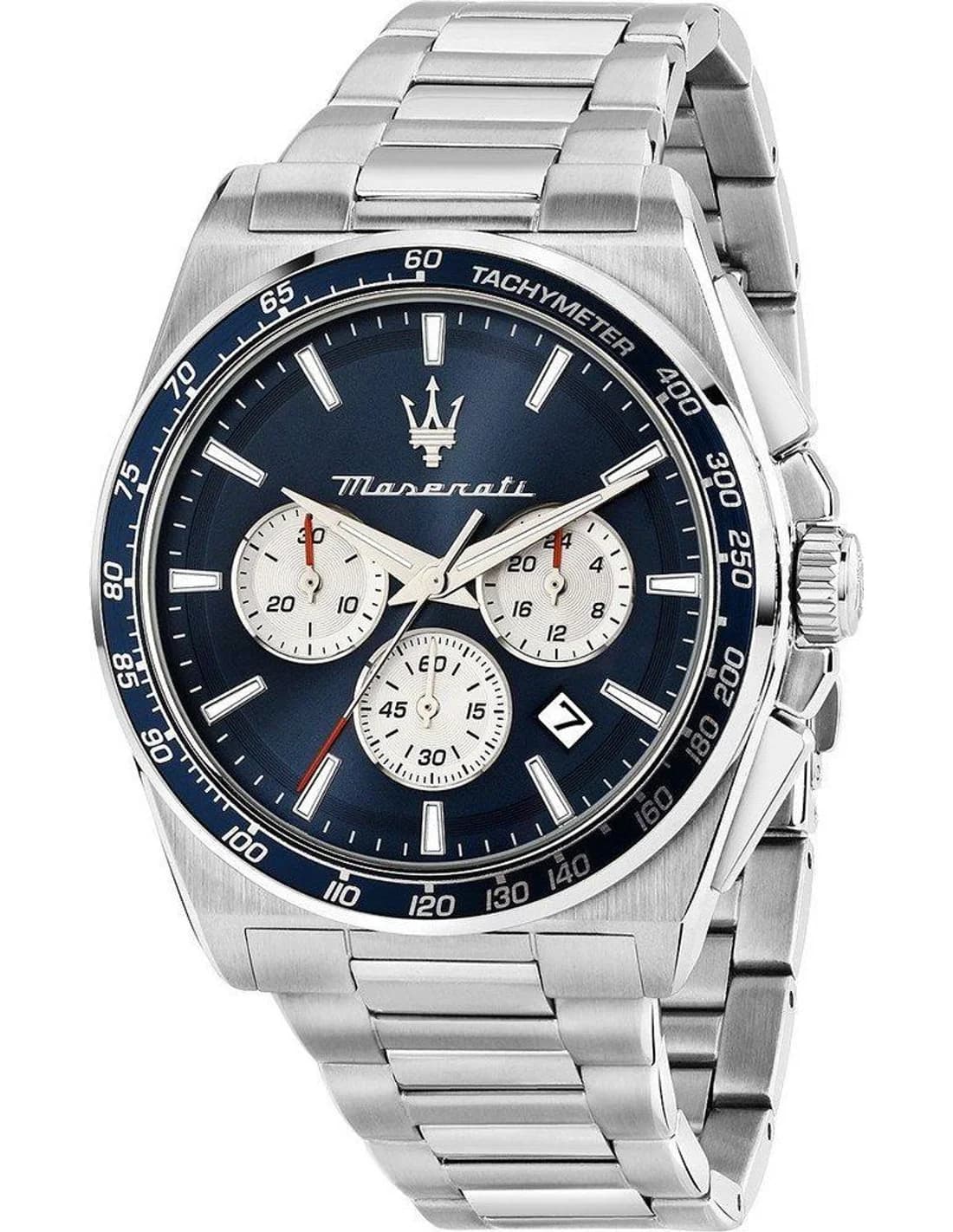 Montre Homme Maserati Velocità R8873652005 argentée bracelet maillons acier