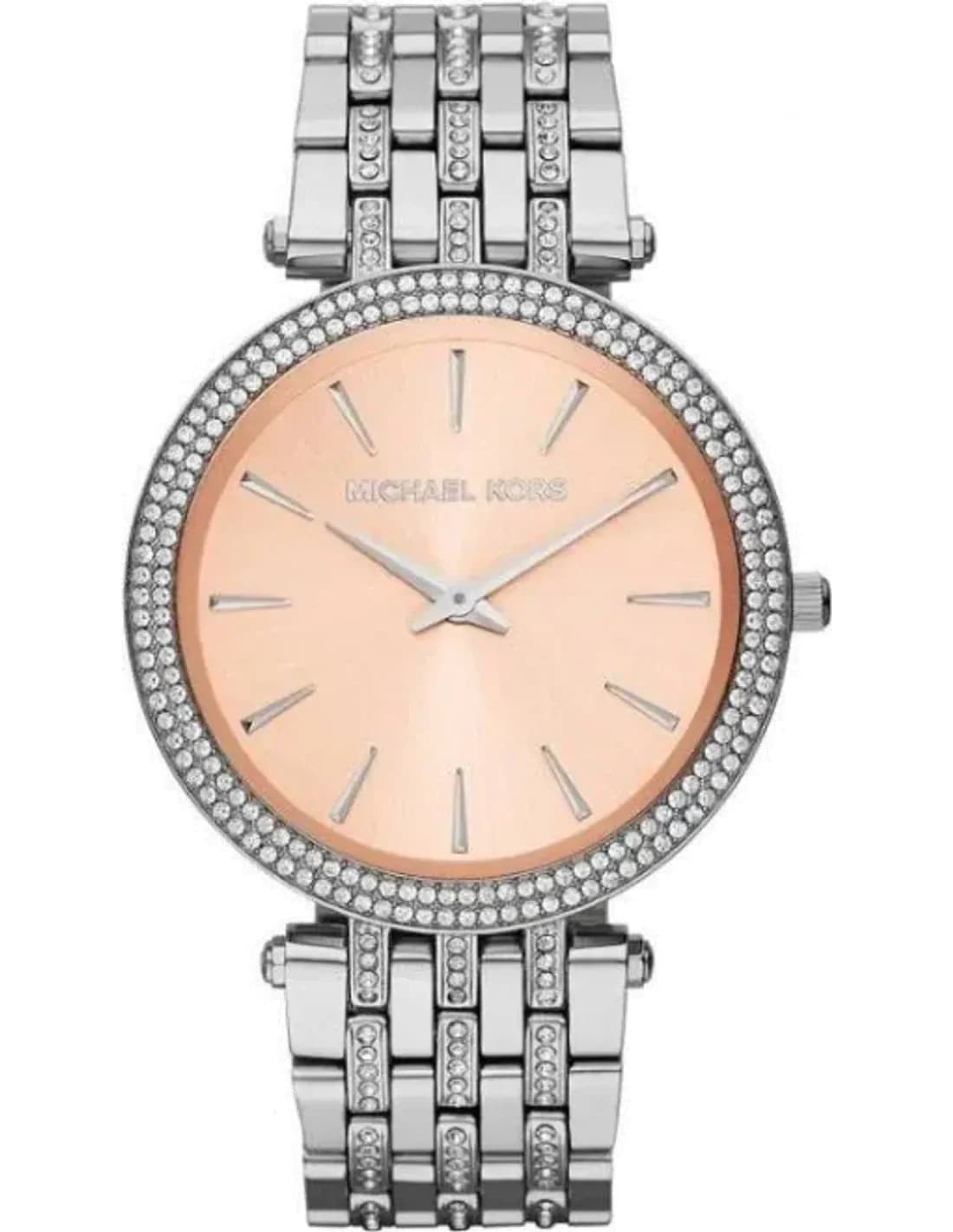Montre Femme Michael Kors Darci MK3218 Bracelet en acier argenté et strass