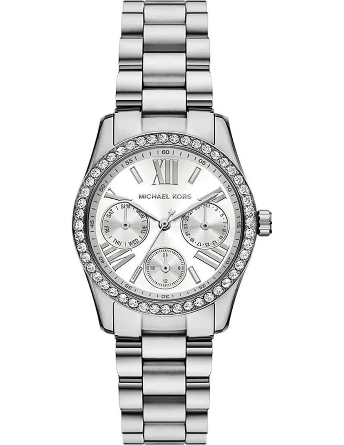 Montre Femme Michael Kors Micro Lexington MK4979 argentée bracelet maillons acier