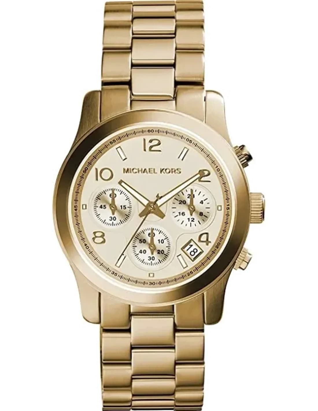 Montre Michael Kors Runway MK5055 en acier doré avec fonction chonomètre