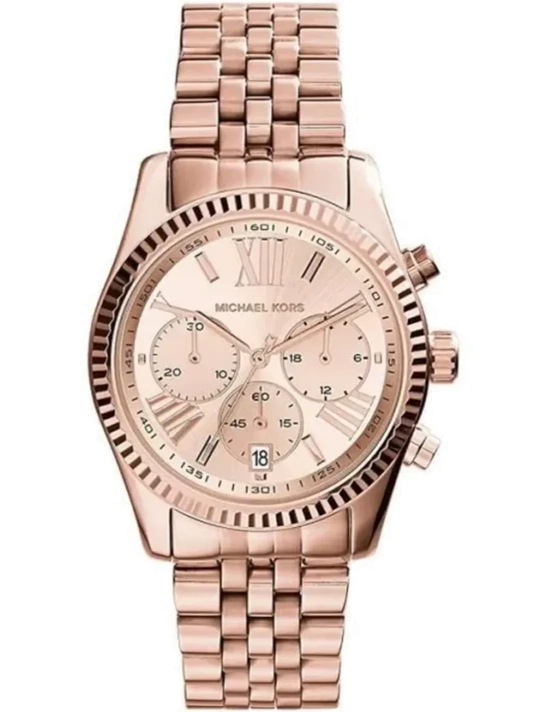 Montre Michael Kors MK5569 Lexington en Acier PVD Or Rose avec Chronographe