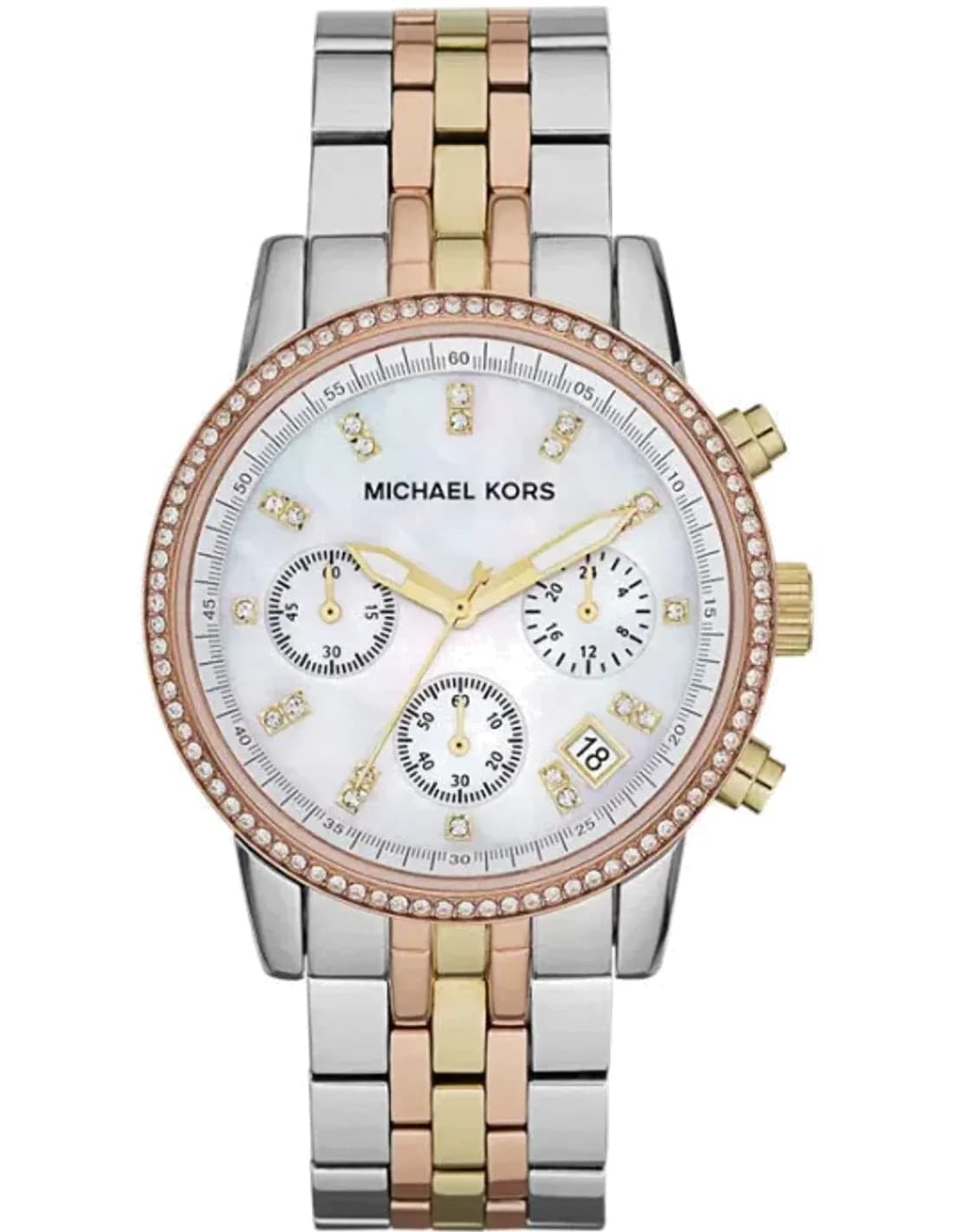 Montre Michael Kors MK5650 Ritz en acier bicolore et cadran serti de cristaux