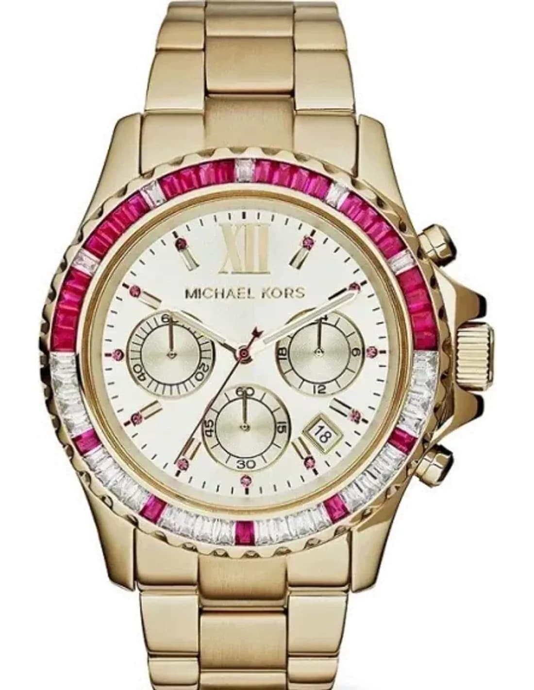 Montre Michael Kors MK5871 Everest en Acier Argenté et Lunette Sertie