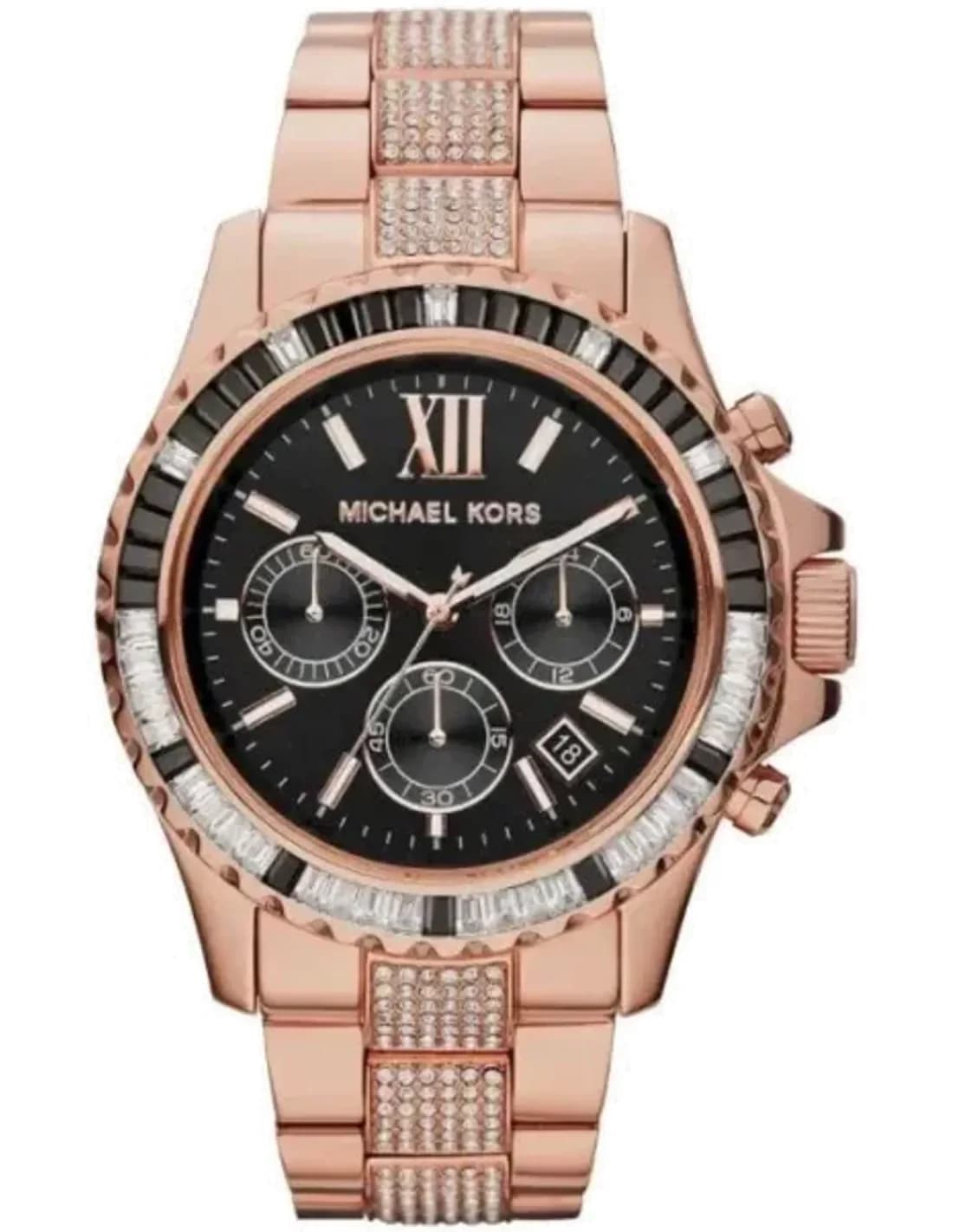 Montre Michael Kors MK5875 Everest en Acier Or Rose et Cristaux