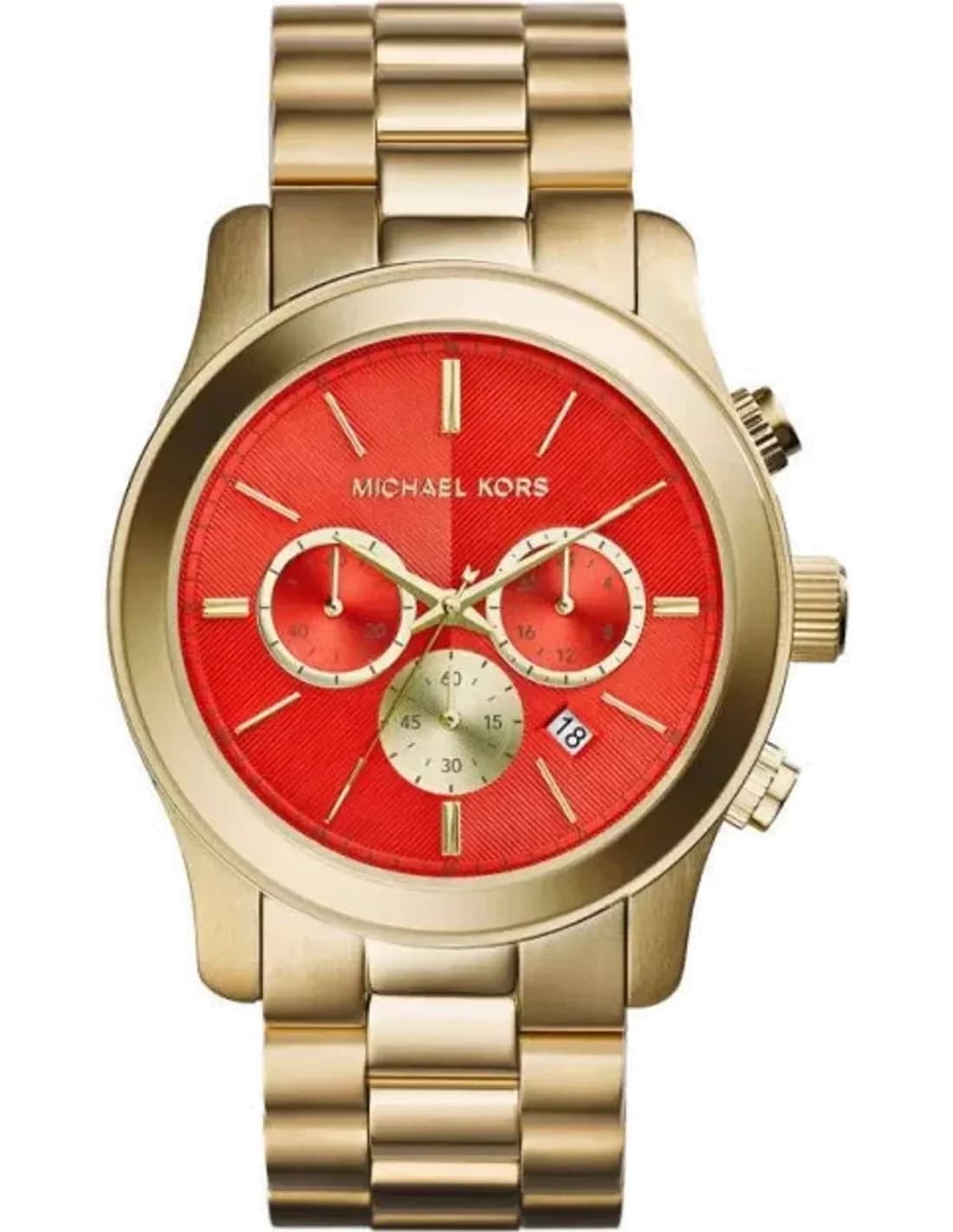 Montre Femme Michael Kors Runway MK5930 Cadran orange finitions dorées
