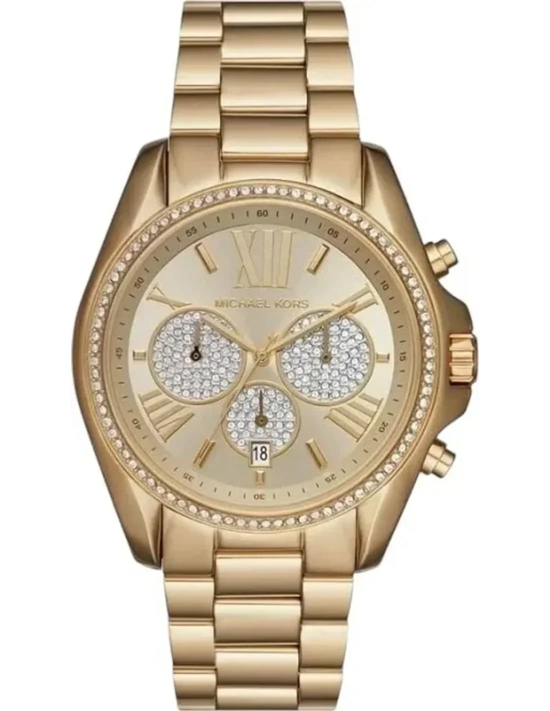 Montre Michael Kors MK6538 Bradshaw en Acier Doré avec Chronographe