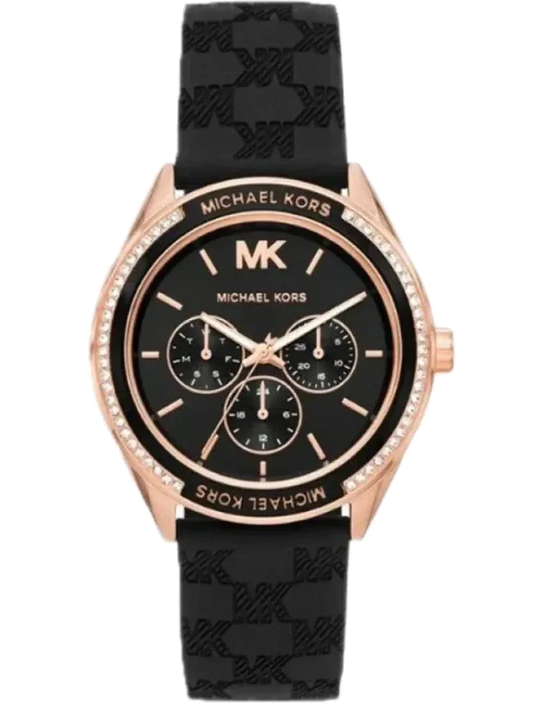 Montre Michael Kors Jessa MK7266 multifonction bracelet en silicone noir