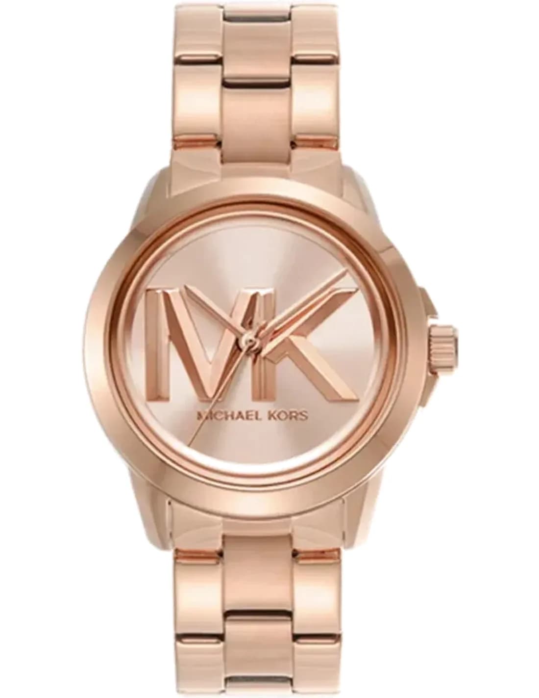 Montre femme Michael Kors MK7318 cadran MK bracelet en acier inoxydable plaqué or rose