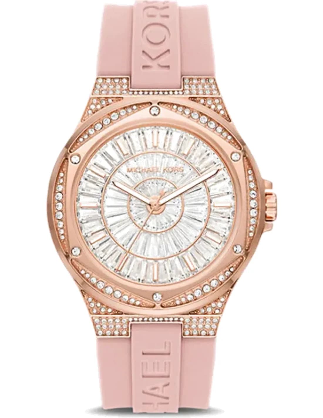 Montre Michael Kors Lennox MK7334 bracelet en silicone rose