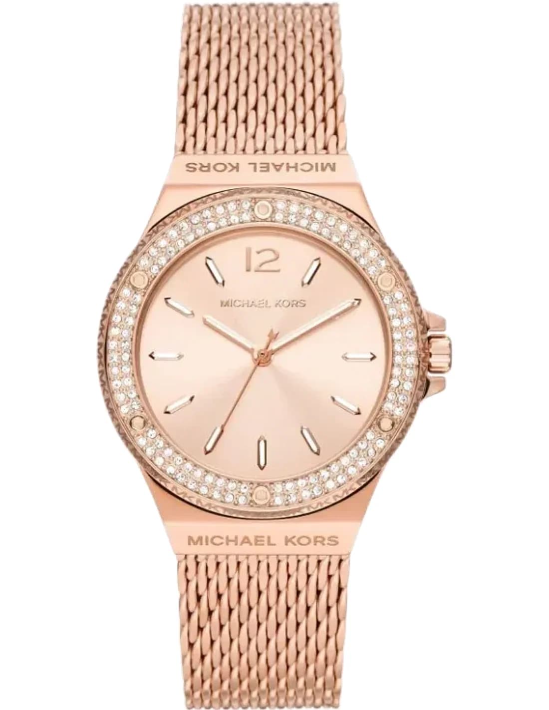 Montre Michael Kors Lennox MK7336 cadran or rose bracelet en maille milanaise