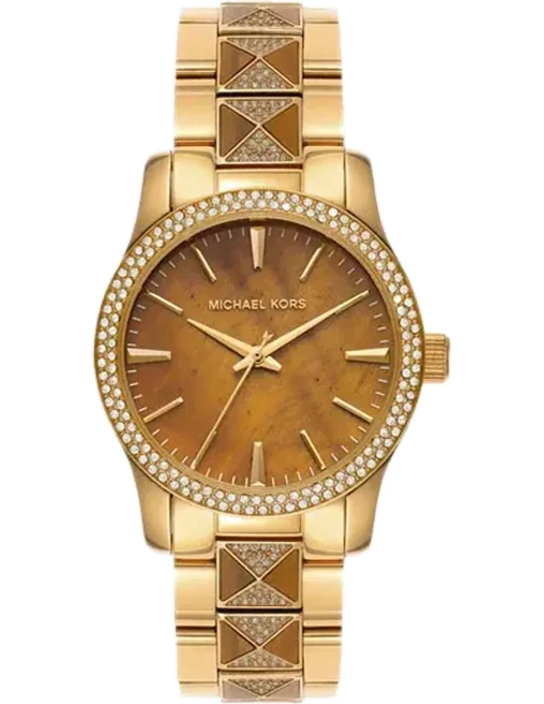 Montre Michael Kors Runway MK7389 cadran marron bracelet en acier inoxydable