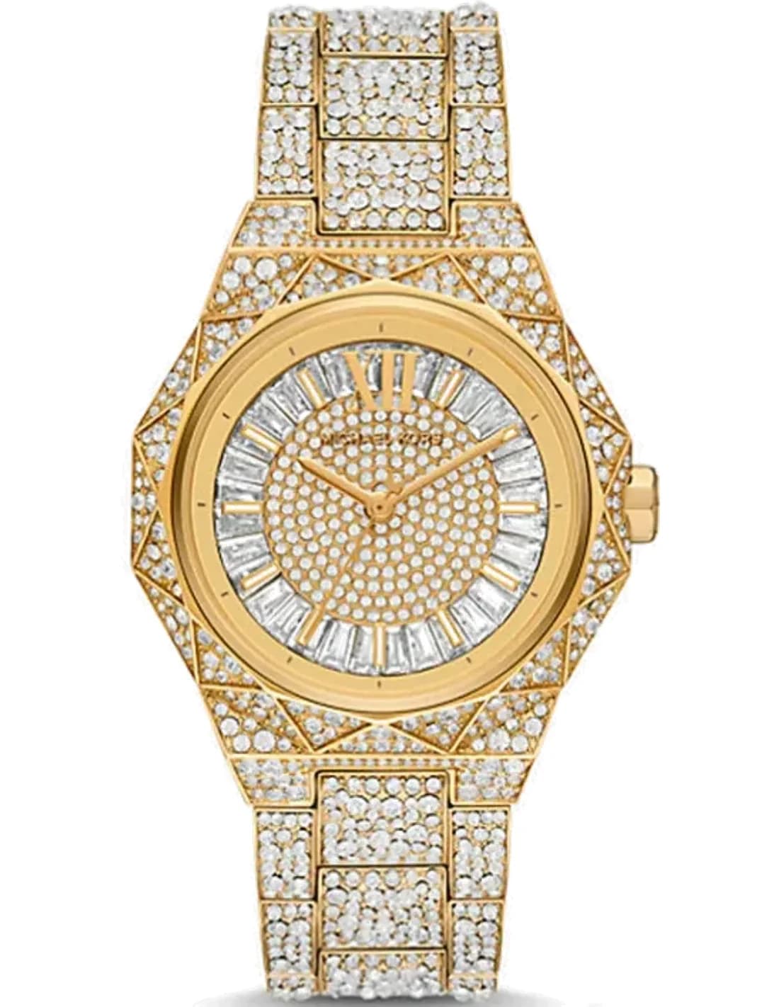 Montre Michael Kors Raquel MK7398 Cadran pavé Bracelet en acier inoxydable doré