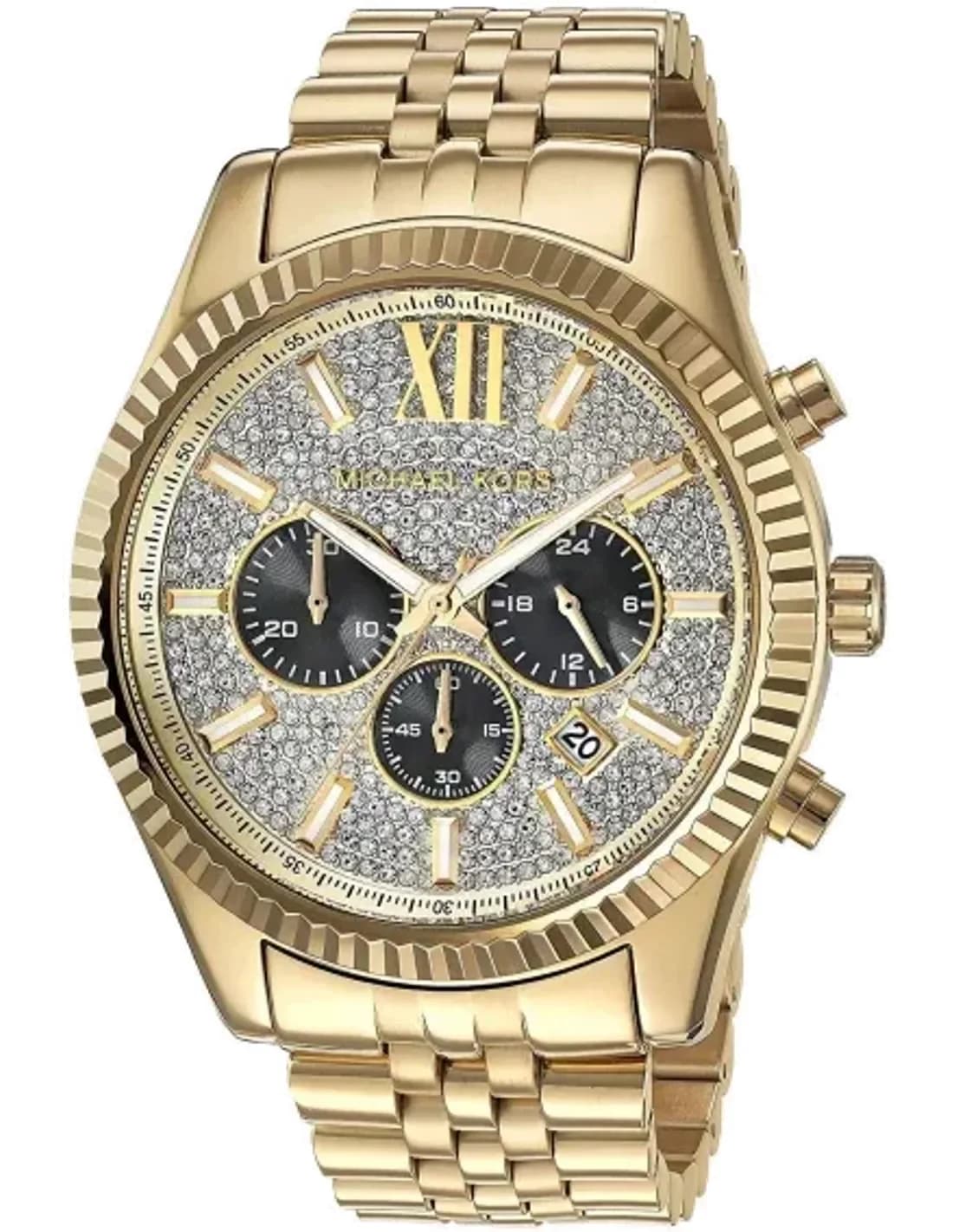Montre Michael Kors MK8494 Lexington Or et Cristaux
