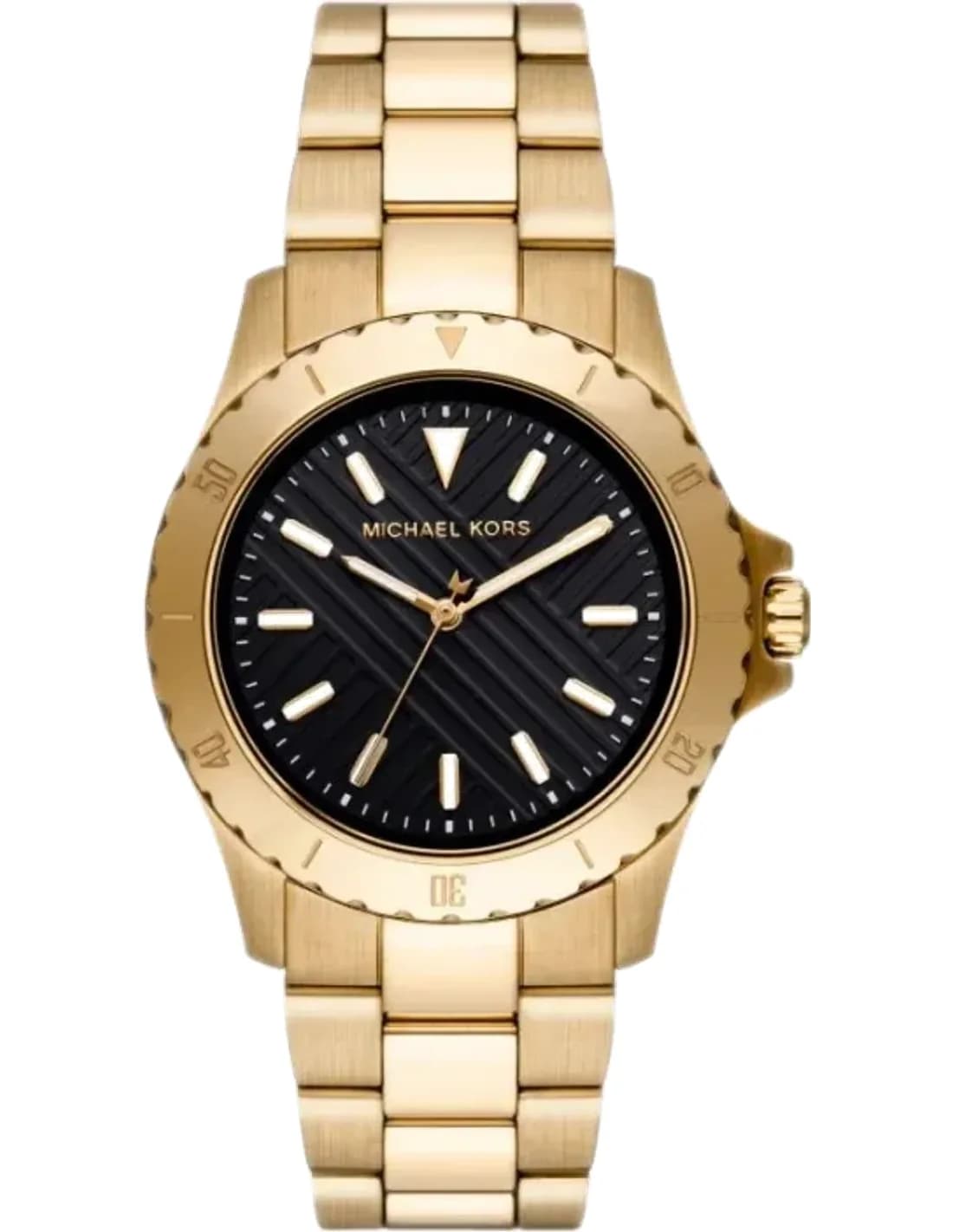 Montre Michael Kors MK9078 en Acier Doré avec Cadran Noir