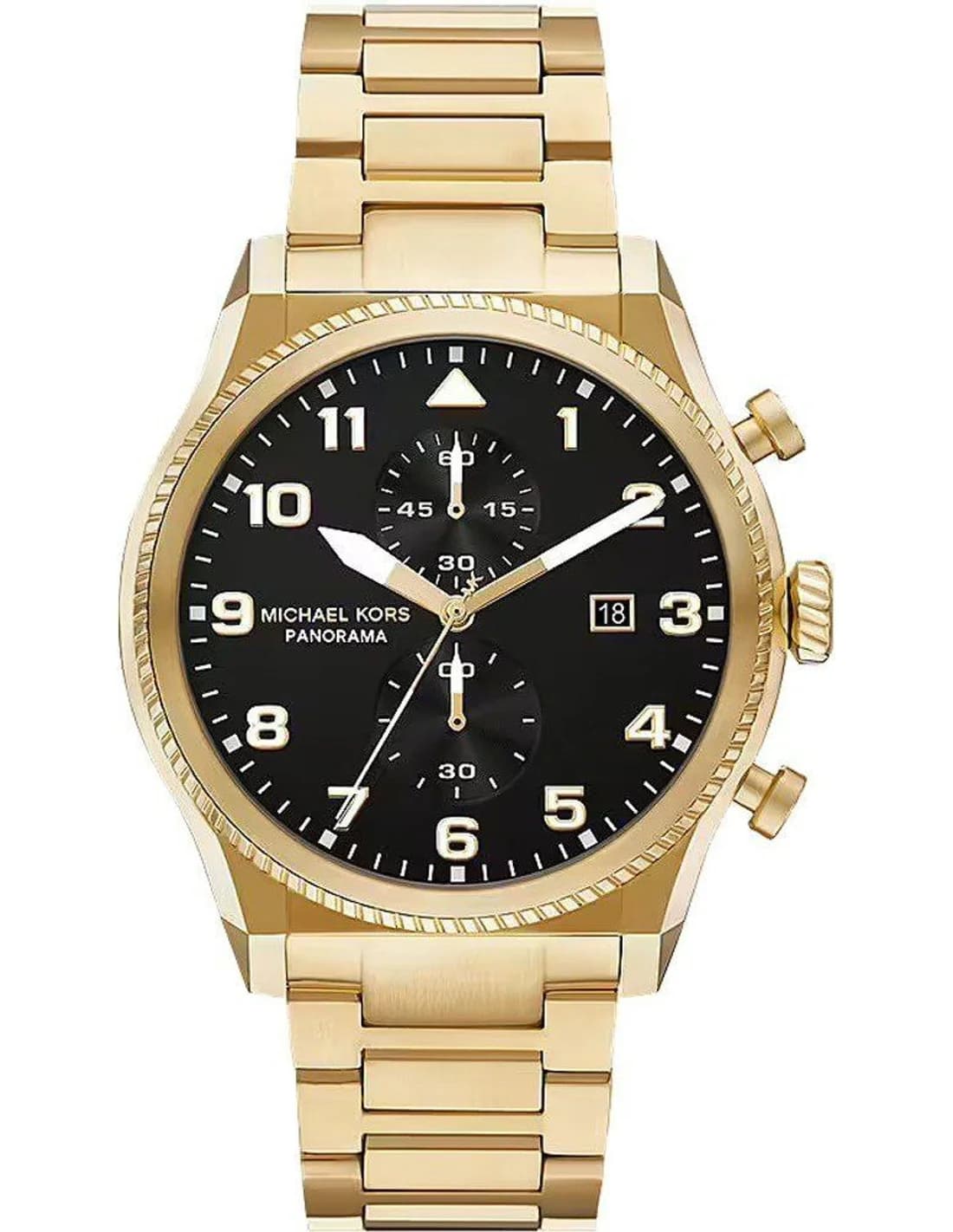 Montre Homme Michael Kors Panorama MK9195 dorée bracelet maillons acier
