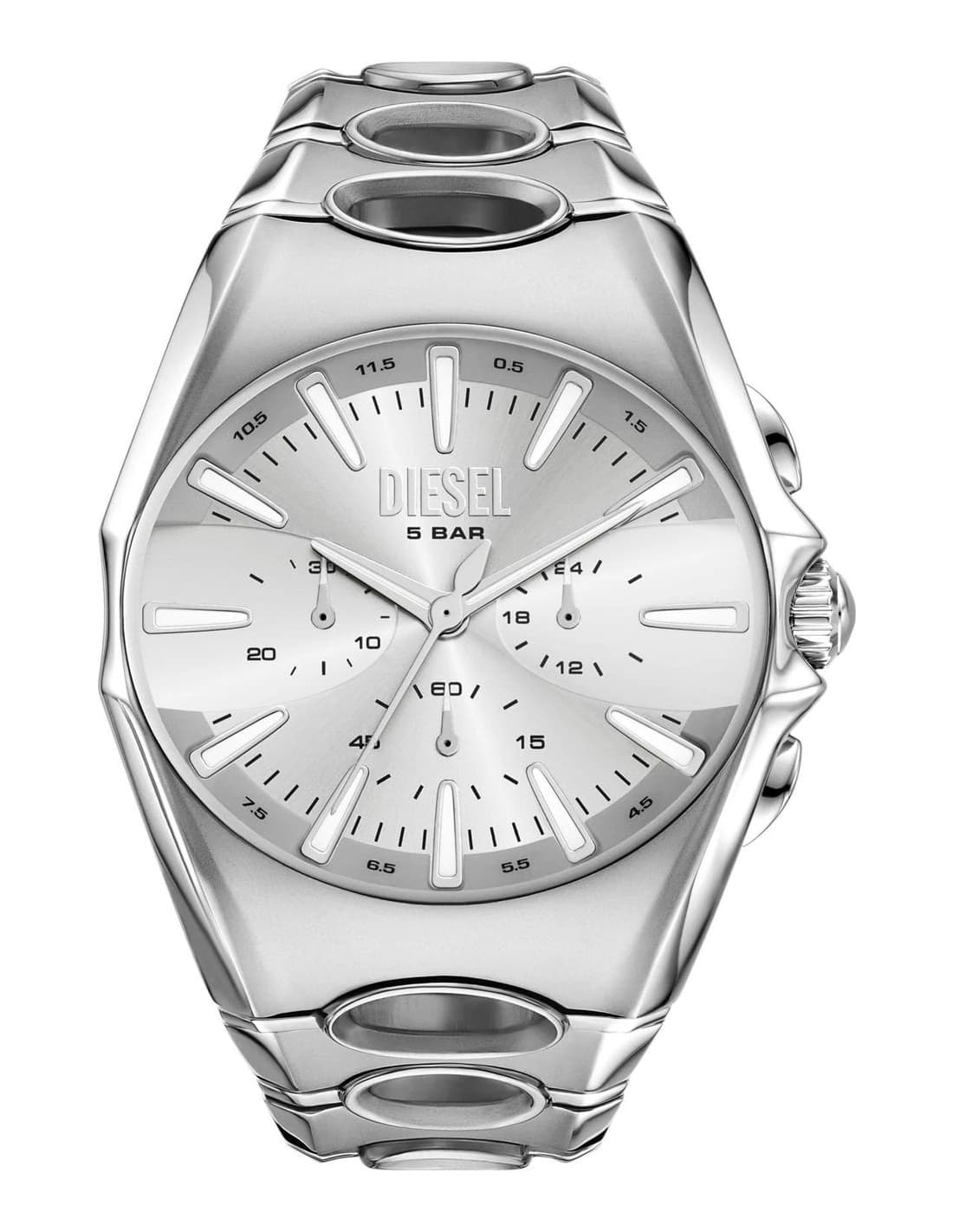 Montre Homme Diesel D-Curve DZ4694 cadran argenté bracelet acier