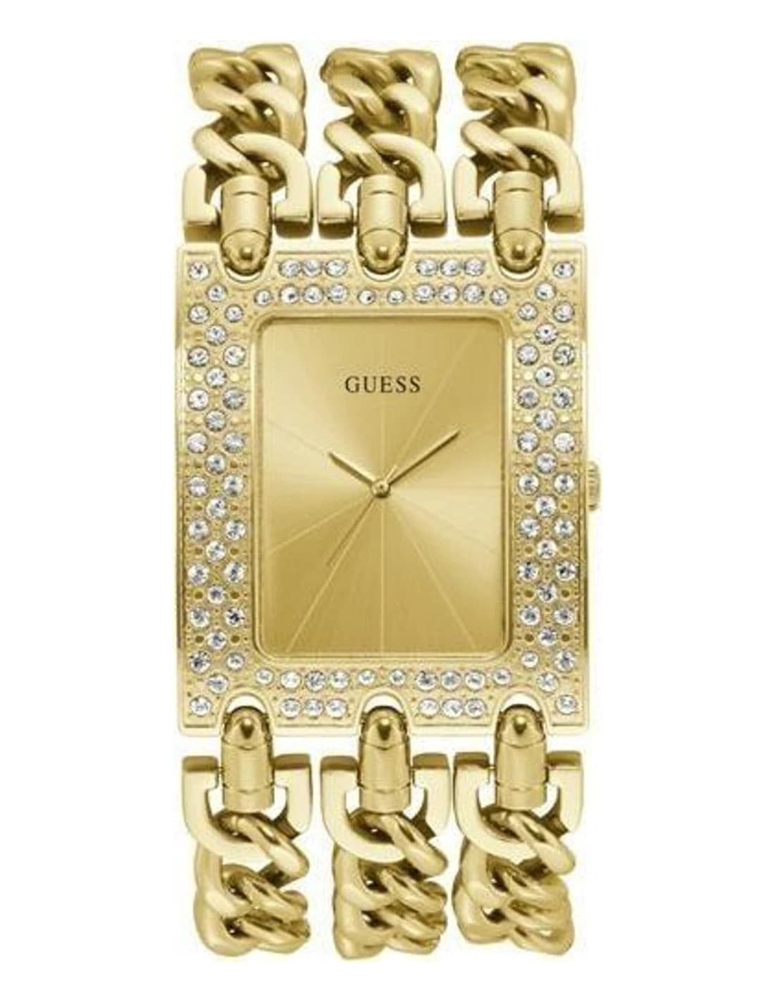 Montre Femme Guess Heavy Metal W1275L2 dorée bracelet maille dorée