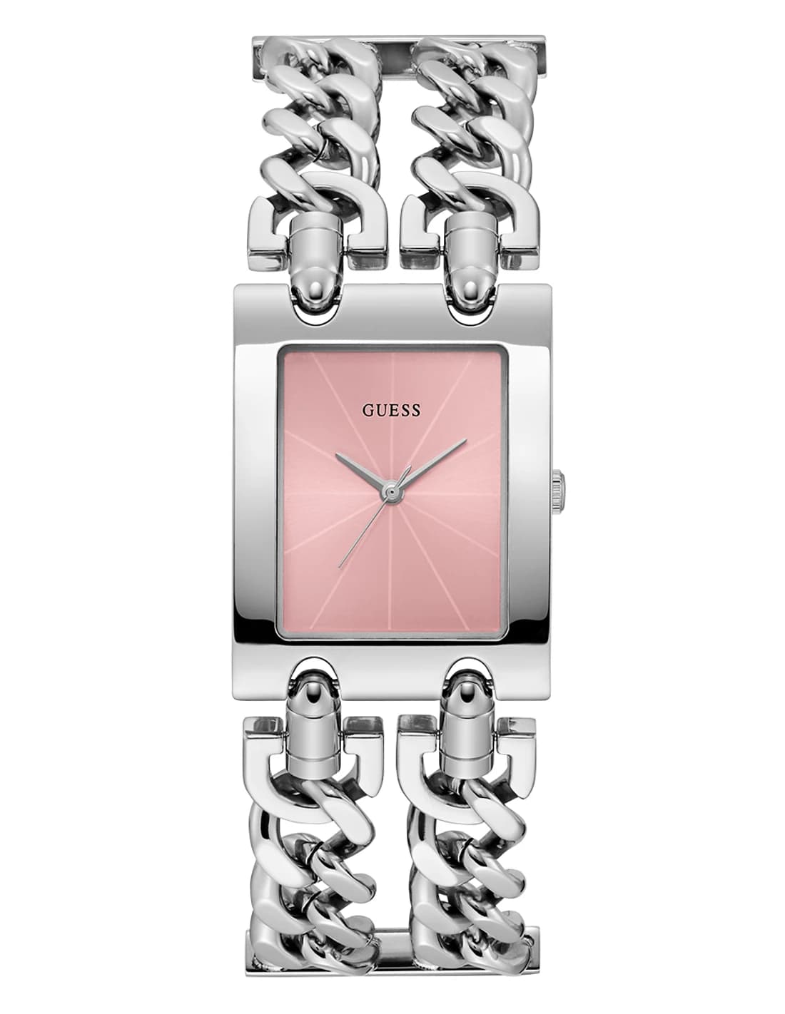 Montre Femme Guess Mod Heavy Metal GW0740L1 argentée bracelet maillons acier