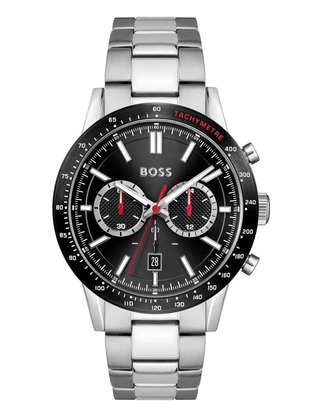 Montre Homme Hugo Boss Allure 1513922 bicolore argent/noir bracelet acier