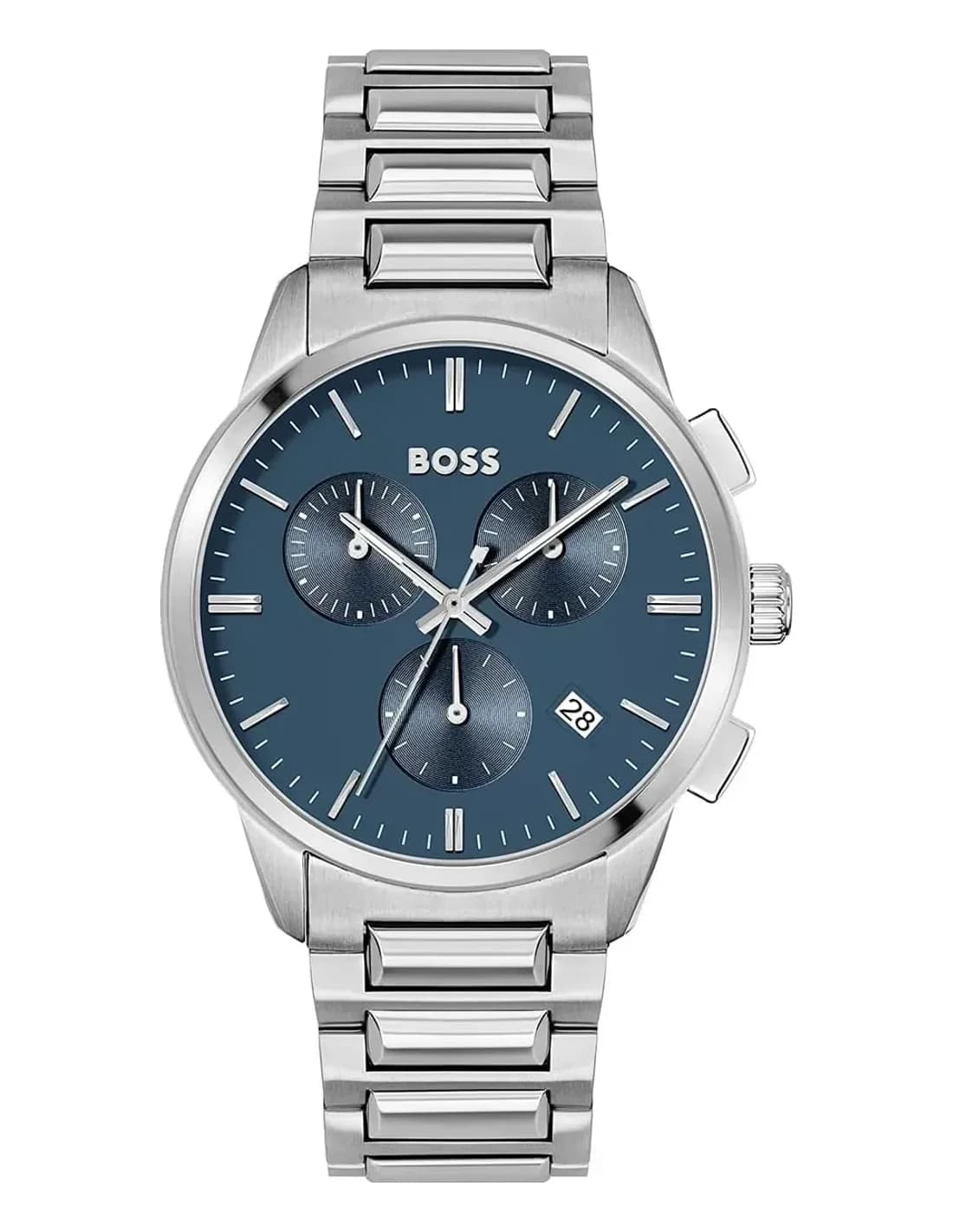 Montre Homme Hugo Boss Dapper 1513927 argenté/bleu bracelet acier