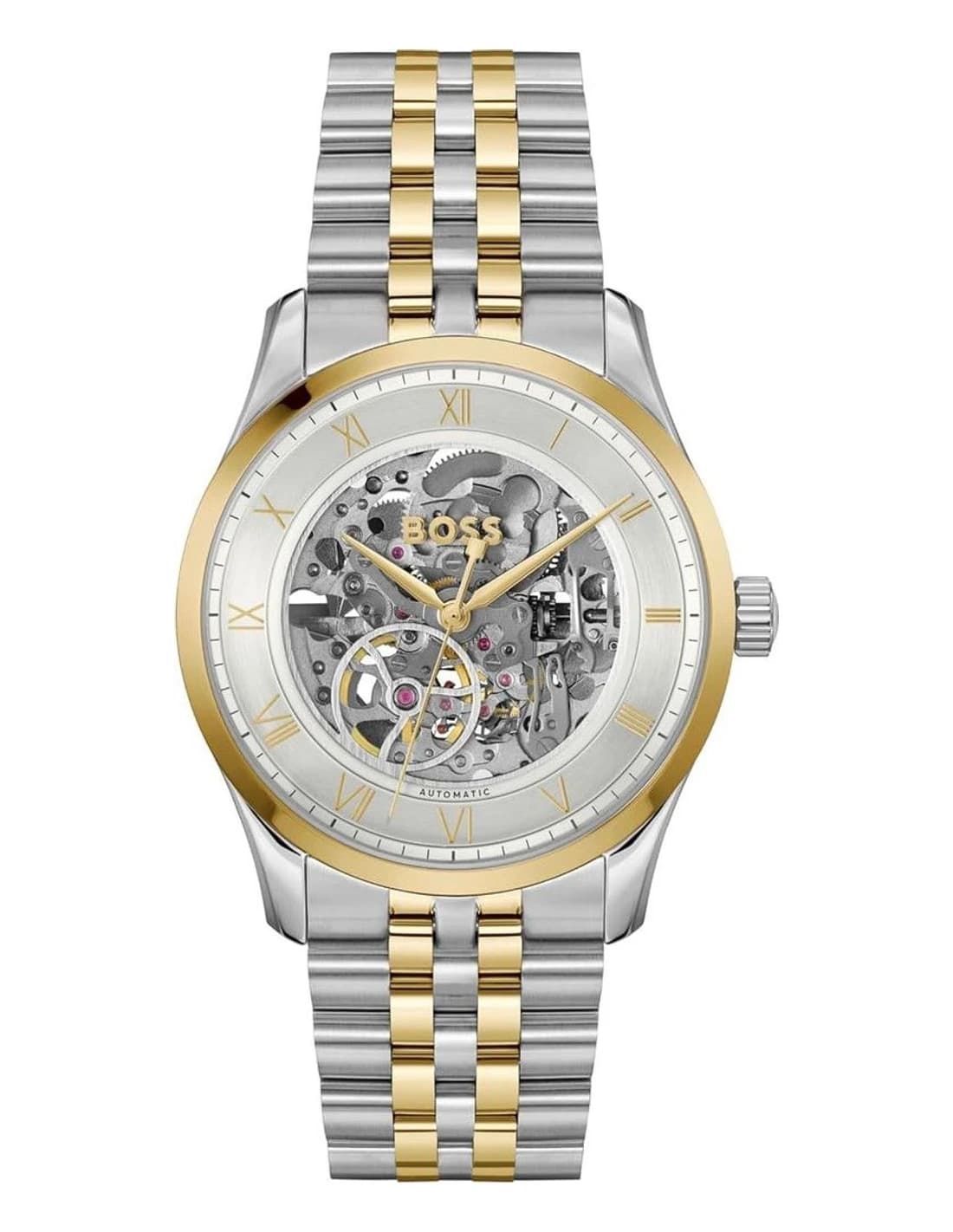 Montre Homme Hugo Boss Automatique Principle 1514237 bicolore bracelet maillons acier