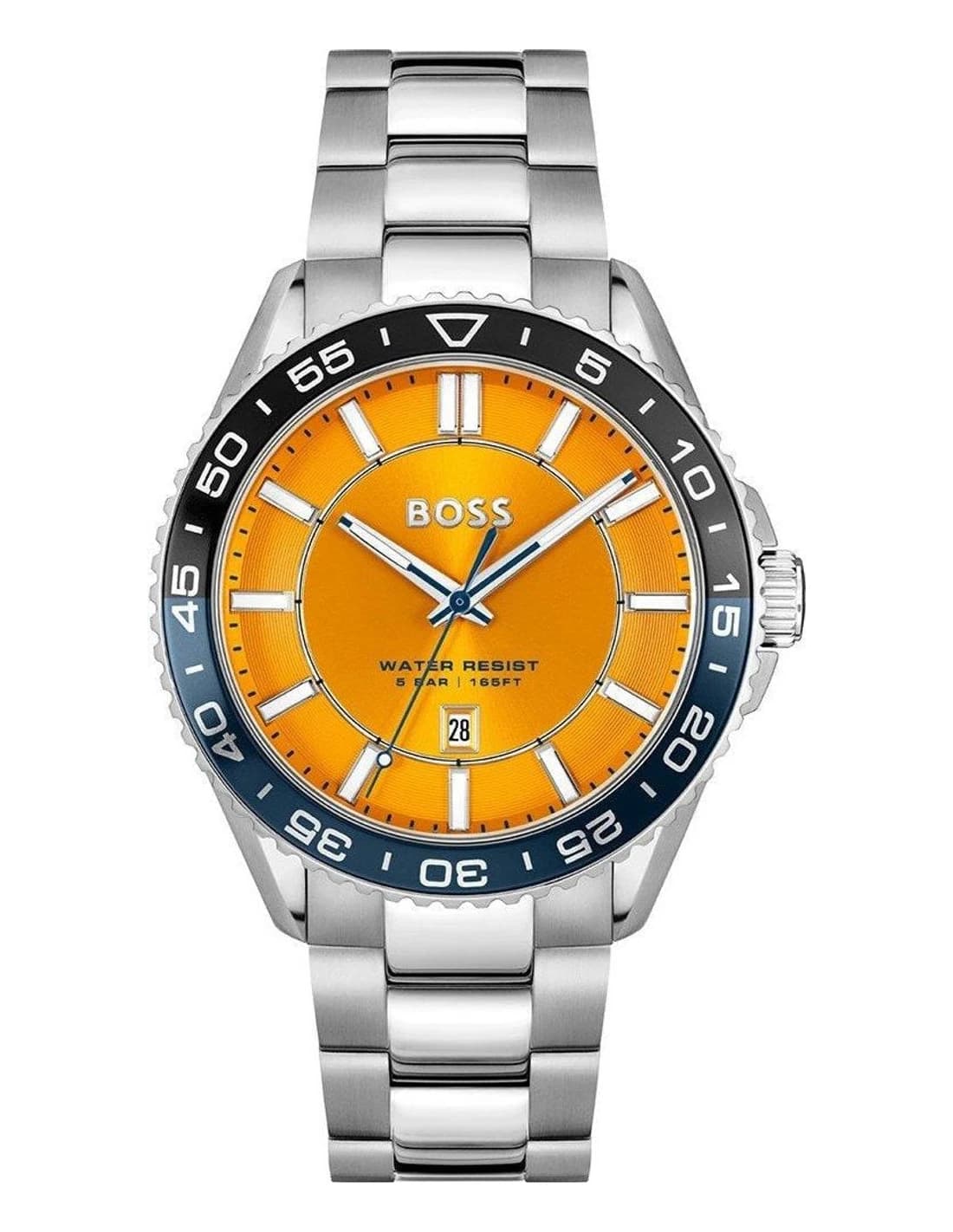 Montre Homme Hugo Boss Runner 1514206 argentée bracelet maillons acier