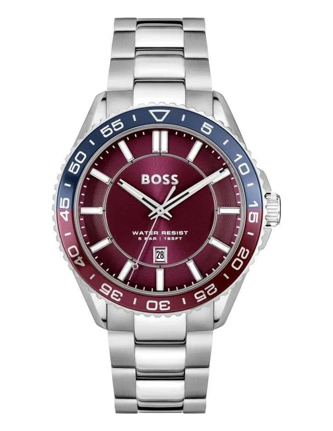 Montre Homme Hugo Boss Runner 1514209 bordeaux bracelet acier