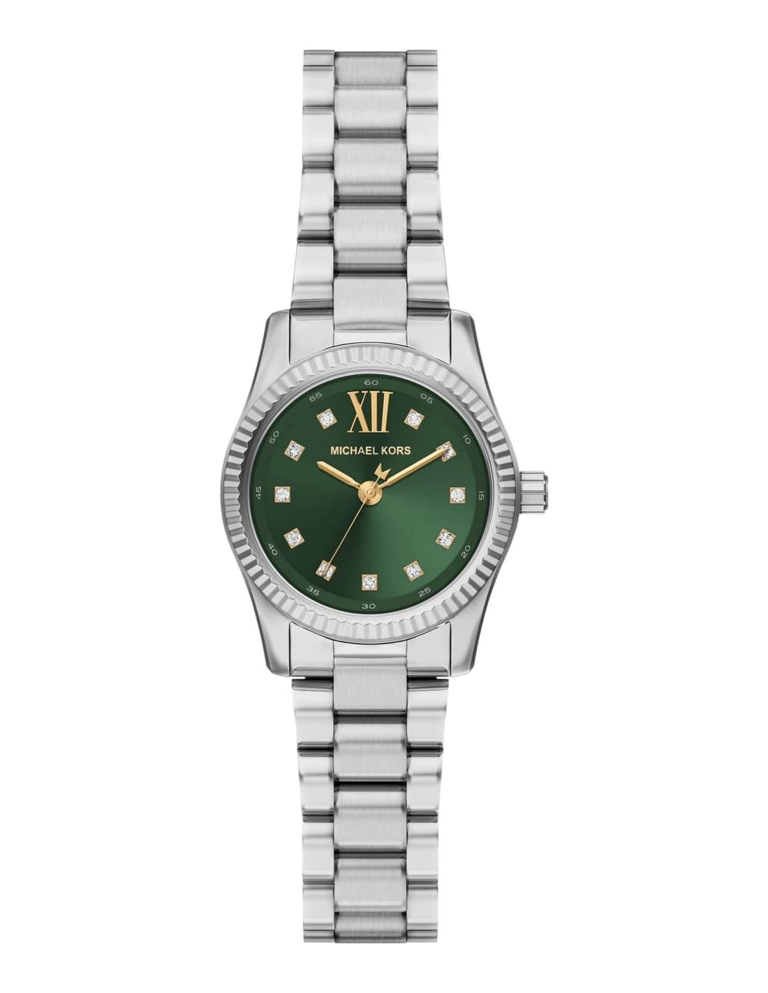 Montre Femme Michael Kors Petite Lexington MK7580 cadran vert bracelet acier