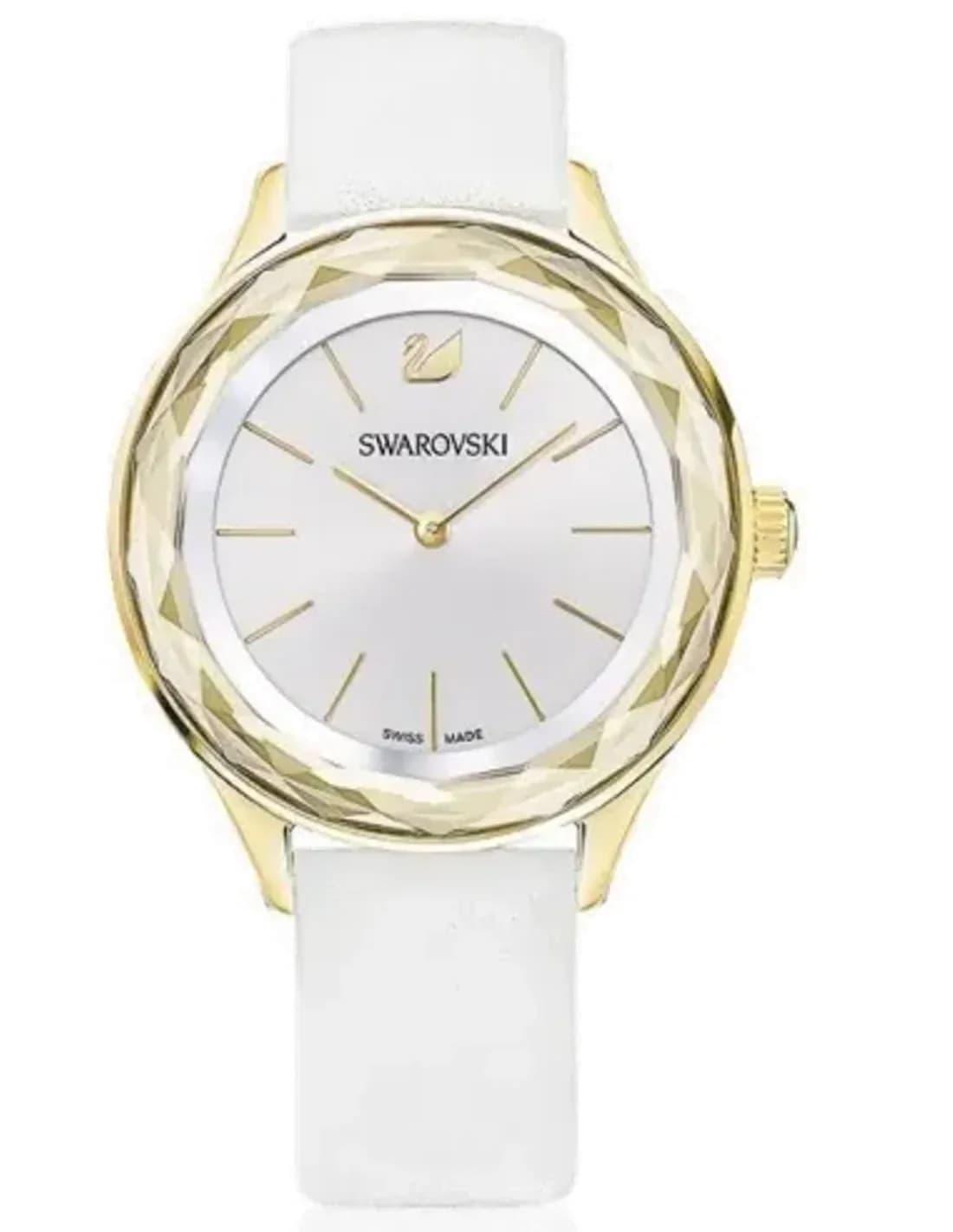 Montre Femme Swarovski Octea Nova 5295337 bracelet cuir blanc