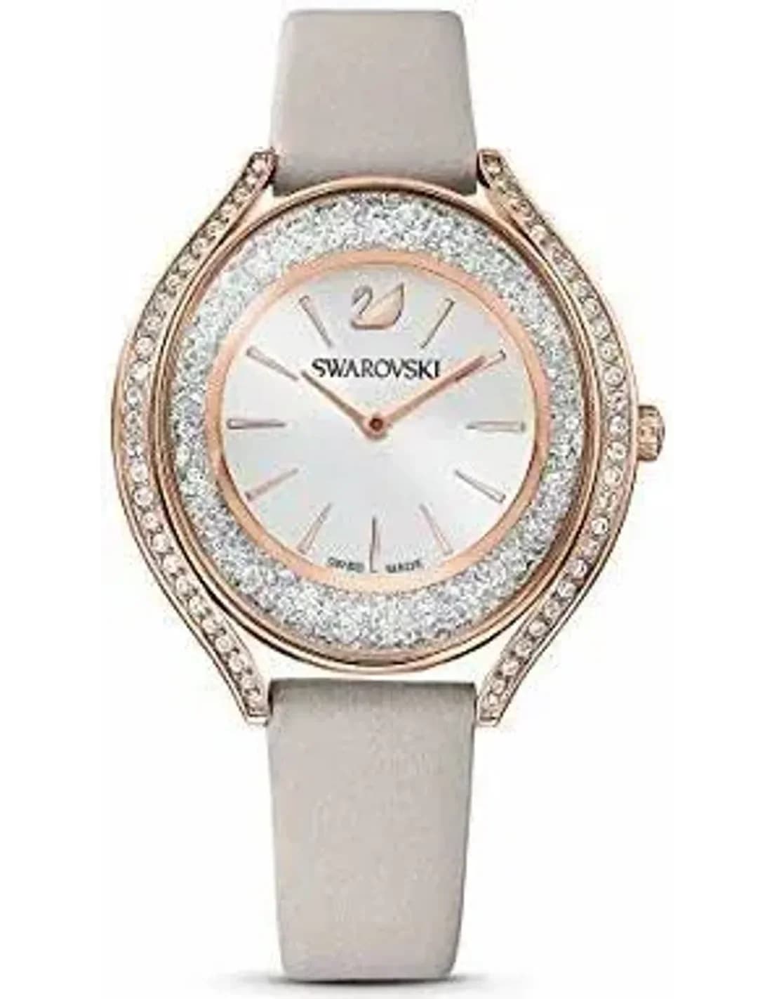 Montre femme Swarovski Octea Lux 5414410 avec bracelet en cuir noir