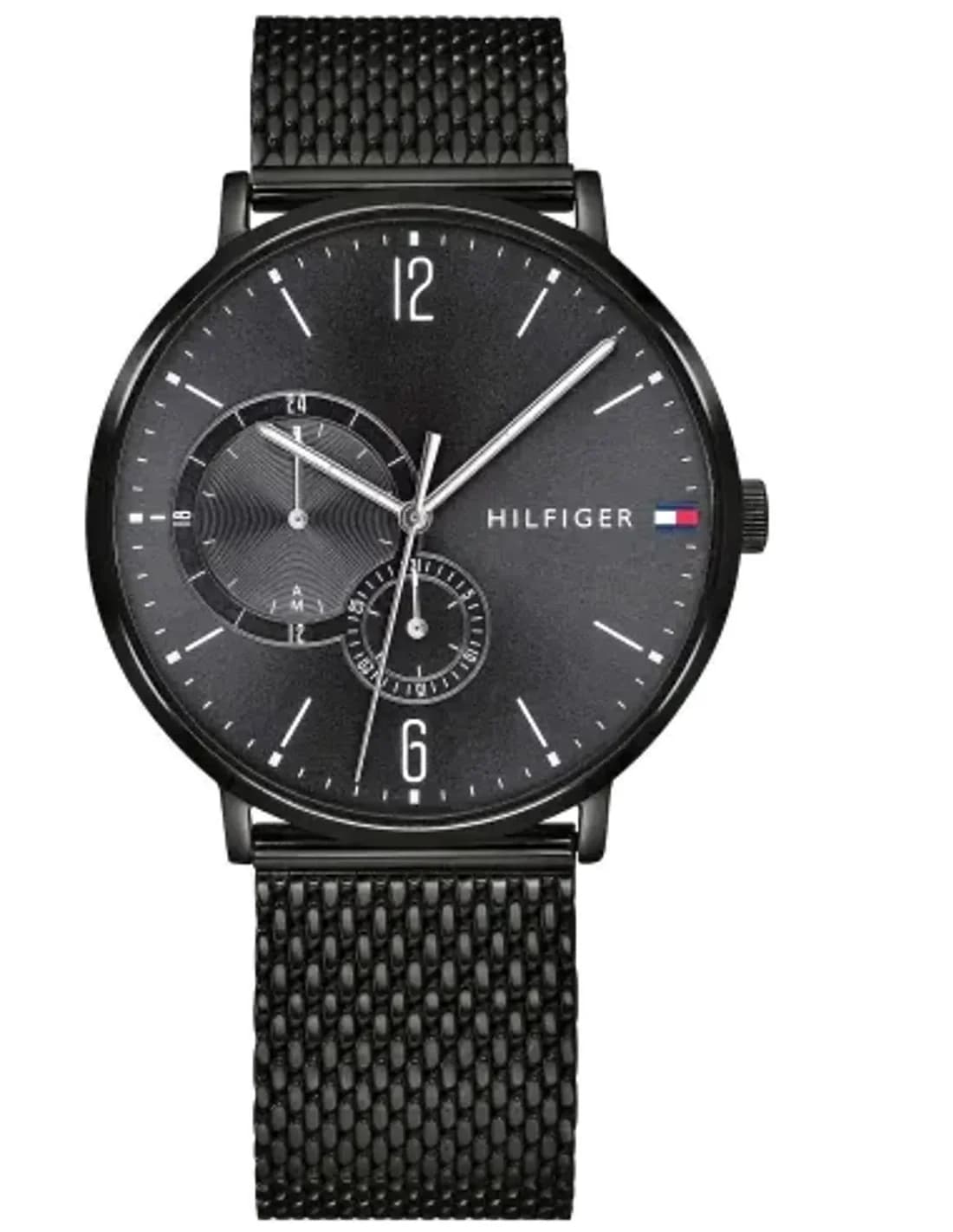 Montre Tommy Hilfiger 1791507 Brooklyn en maille milanaise noire