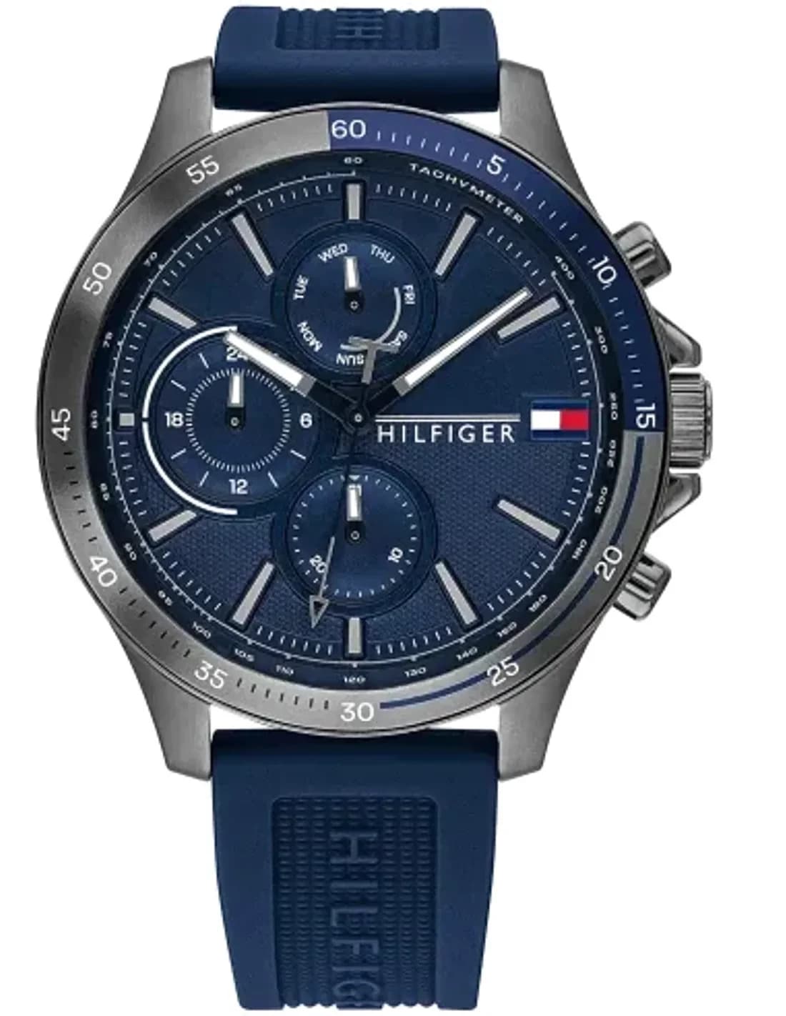 Montre Tommy Hilfiger 1791721 en Acier Doré et Silicone Bleu