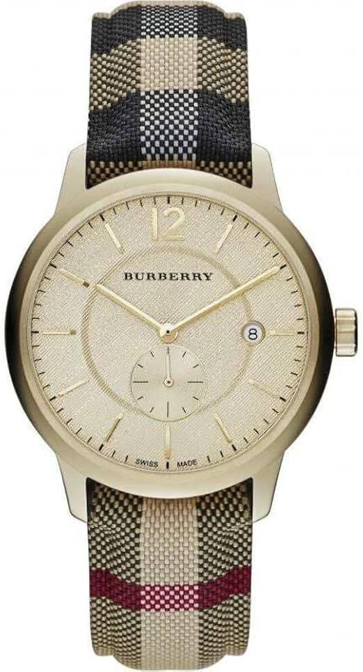 Montre Burberry BU10001 Classic Round 40mm Bracelet Cuir Monogramme