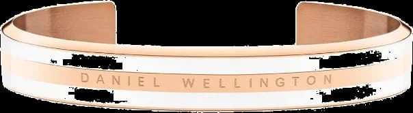 Bracelet Daniel Wellington Emalie Satin White en acier poli doré or rose DW00400007 Taille S