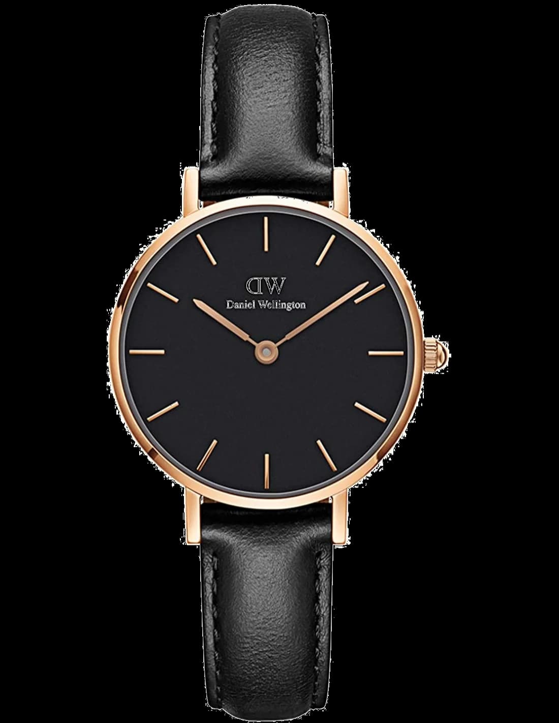 Montre femme Daniel Wellington DW00100168, noire, bracelet cuir noir