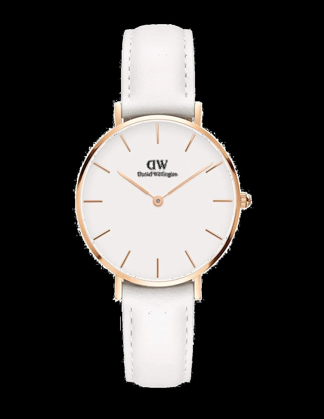 Montre femme Daniel Wellington DW00100189, blanche avec bracelet en cuir blanc