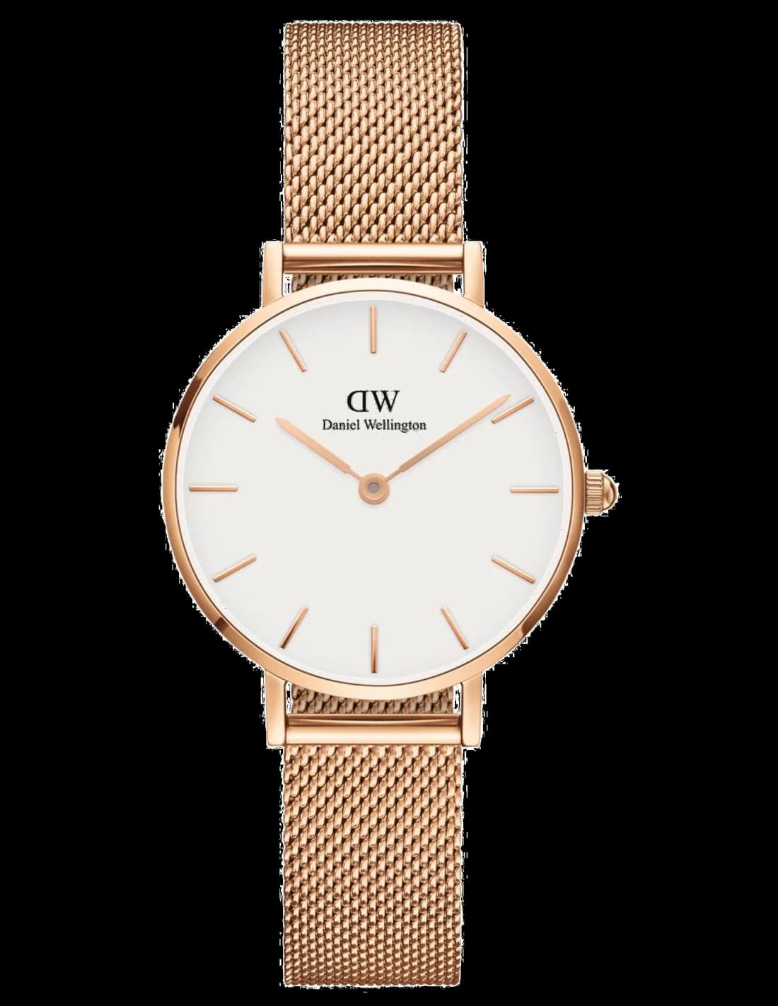 Montre femme Daniel Wellington DW00100219, cadran blanc, bracelet acier or rose
