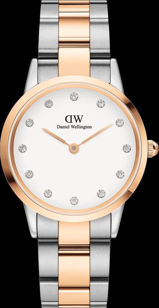 Montre femme Daniel Wellington DW00100359, au cadran blanc et bracelet acier