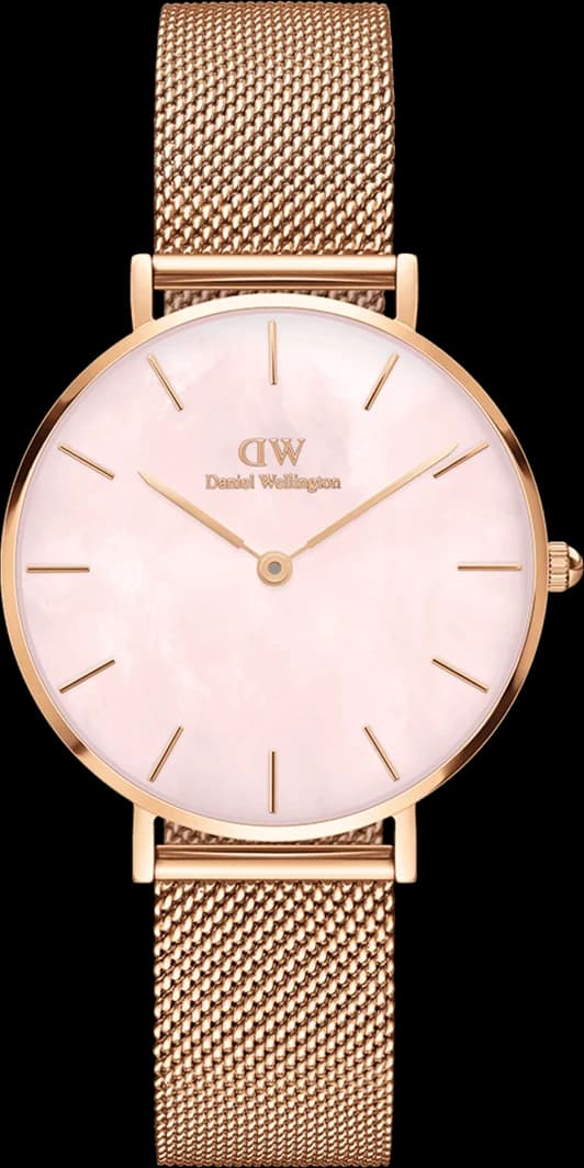 Montre femme Daniel Wellington DW00100516, au cadran rose nacre et bracelet acier