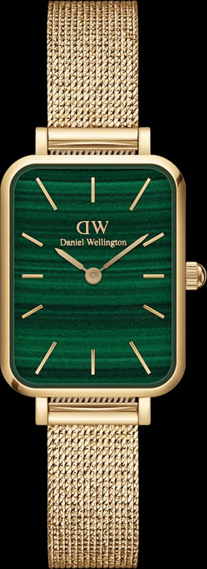 Montre Daniel Wellington DW00100561 Quadro Pressed Evergold Cadran Vert